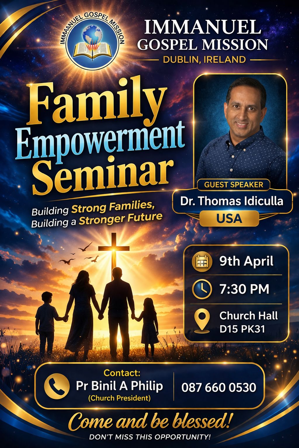 Family Empowerment Seminar — Building Strong Families, Building a Stronger Future — Flyer